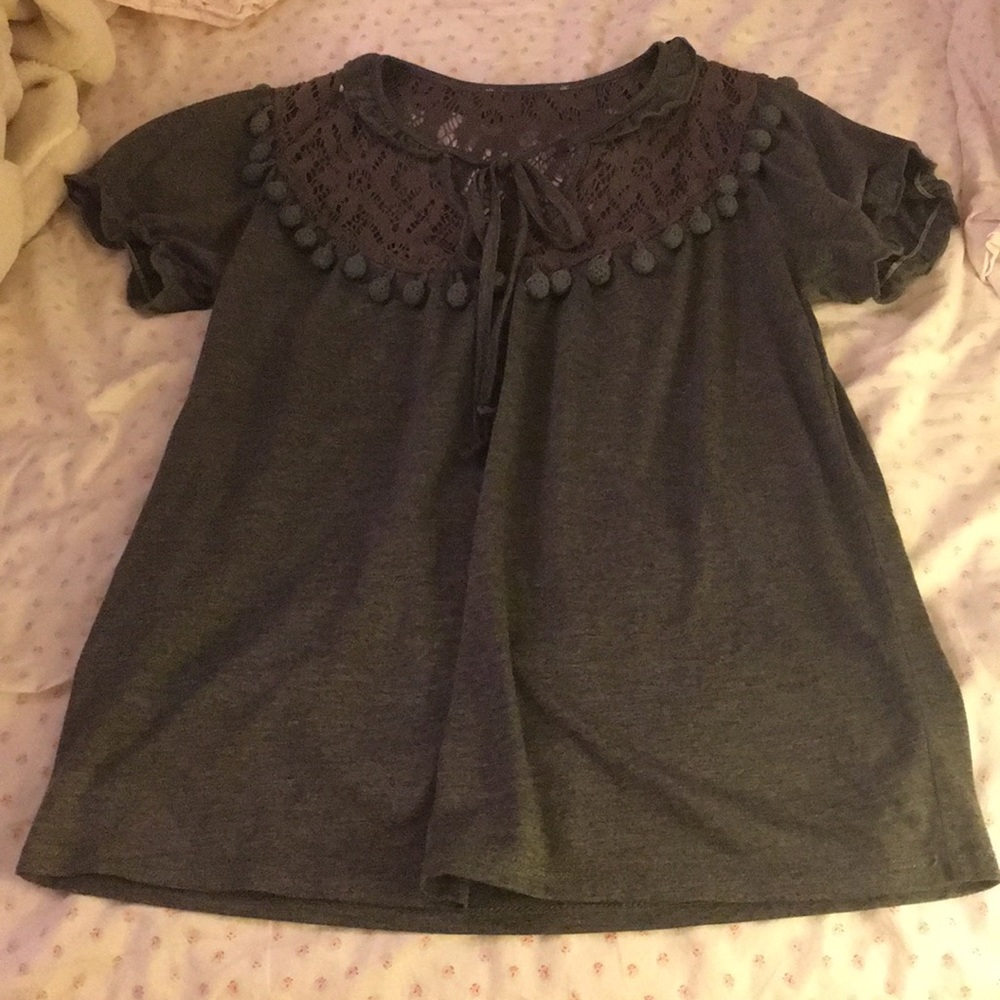 Grey Anthropologie top